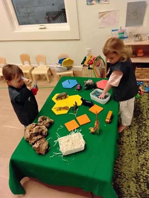 Play-based learning activities at Wonder Years School fostering creativity and development